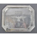 SECOND WORLD WAR GERMAN KRIEGSMARINE OFFICERS MEMENTO TRAY