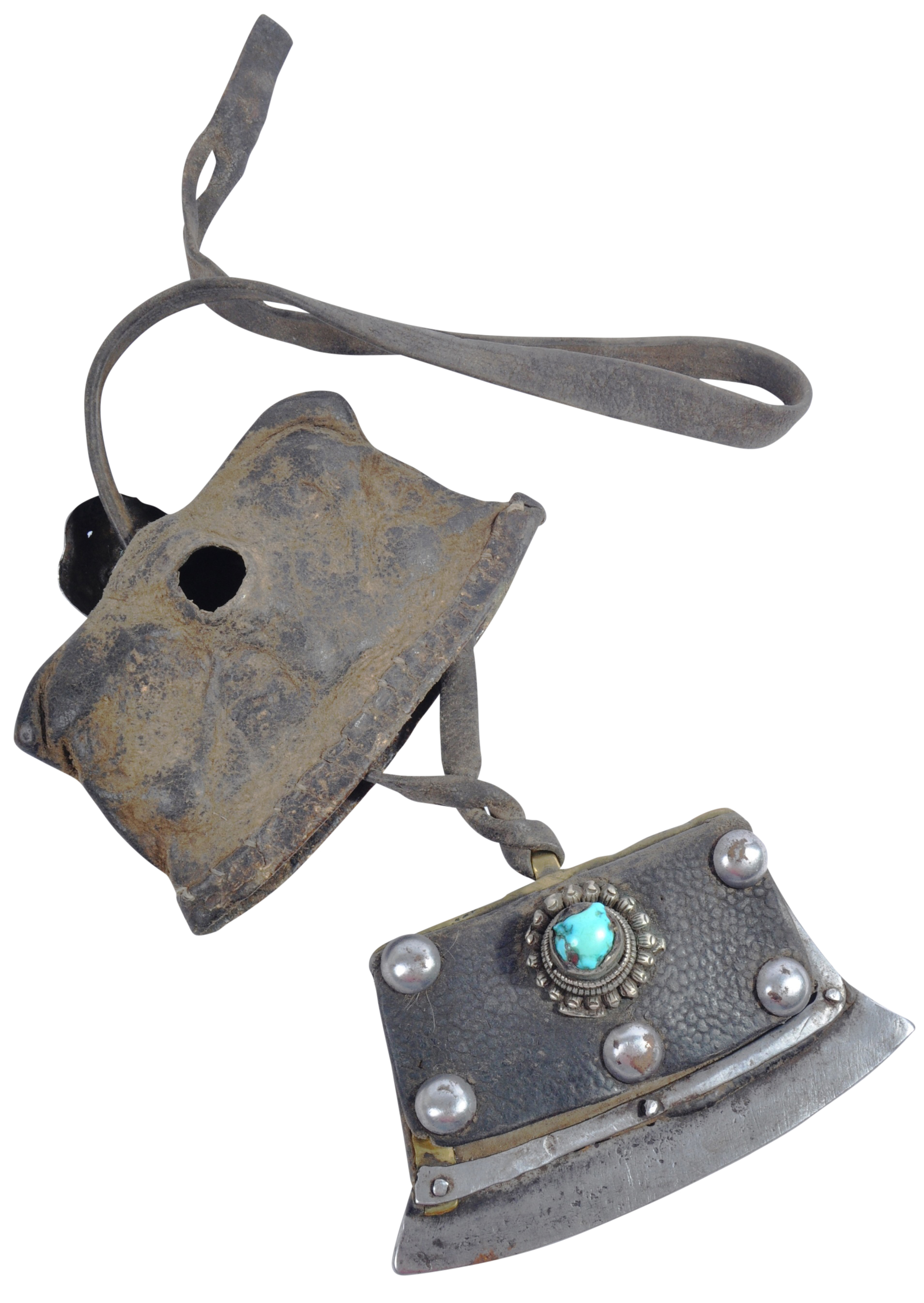 19TH CENTURY TIBETAN TINDER CUTTER'S POUCH / CHUCK MUCK