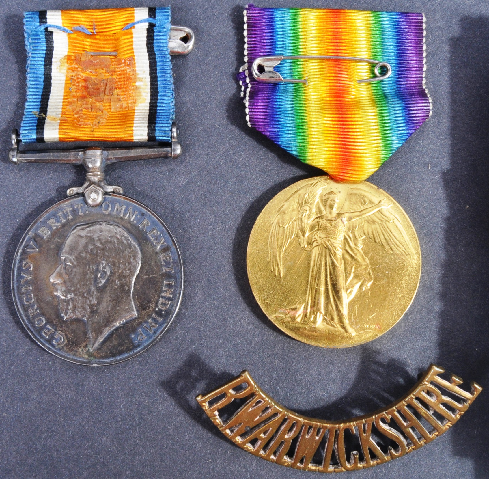 WWI FIRST WORLD WAR - MEDALS & LETTERS FROM FRONT OF PRIVATE IN WARWICKSHIRES - Image 2 of 10