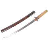 19TH CENTURY JAPANESE WAKIZASHI SHORT SWORD