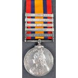 BOER WAR - QUEEN'S SOUTH AFRICA MEDAL - CORPORAL IN MIDDLESEX REGMT