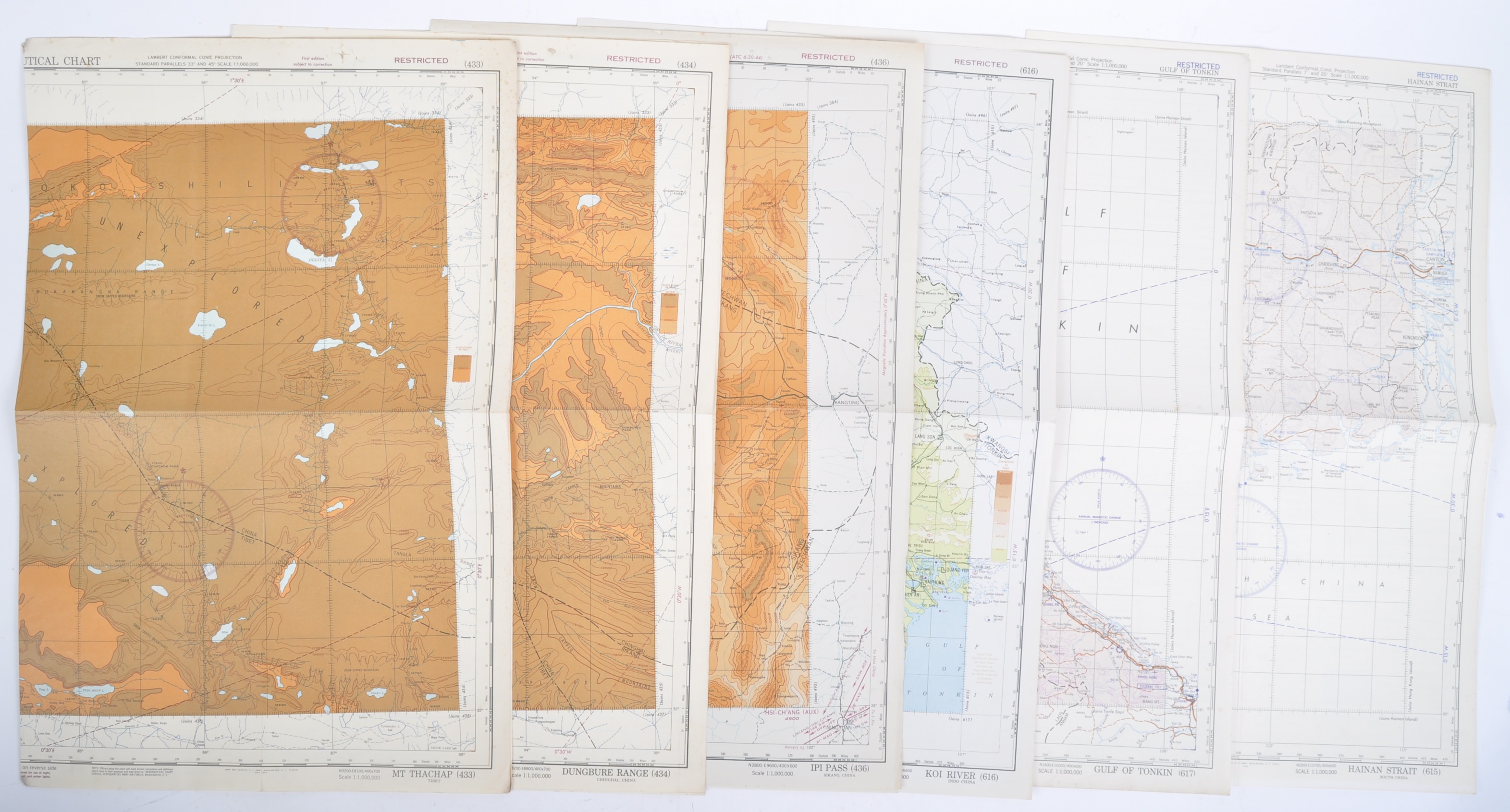 COLLECTION OF ORIGINAL WWII SECOND WORLD WAR US MAPS
