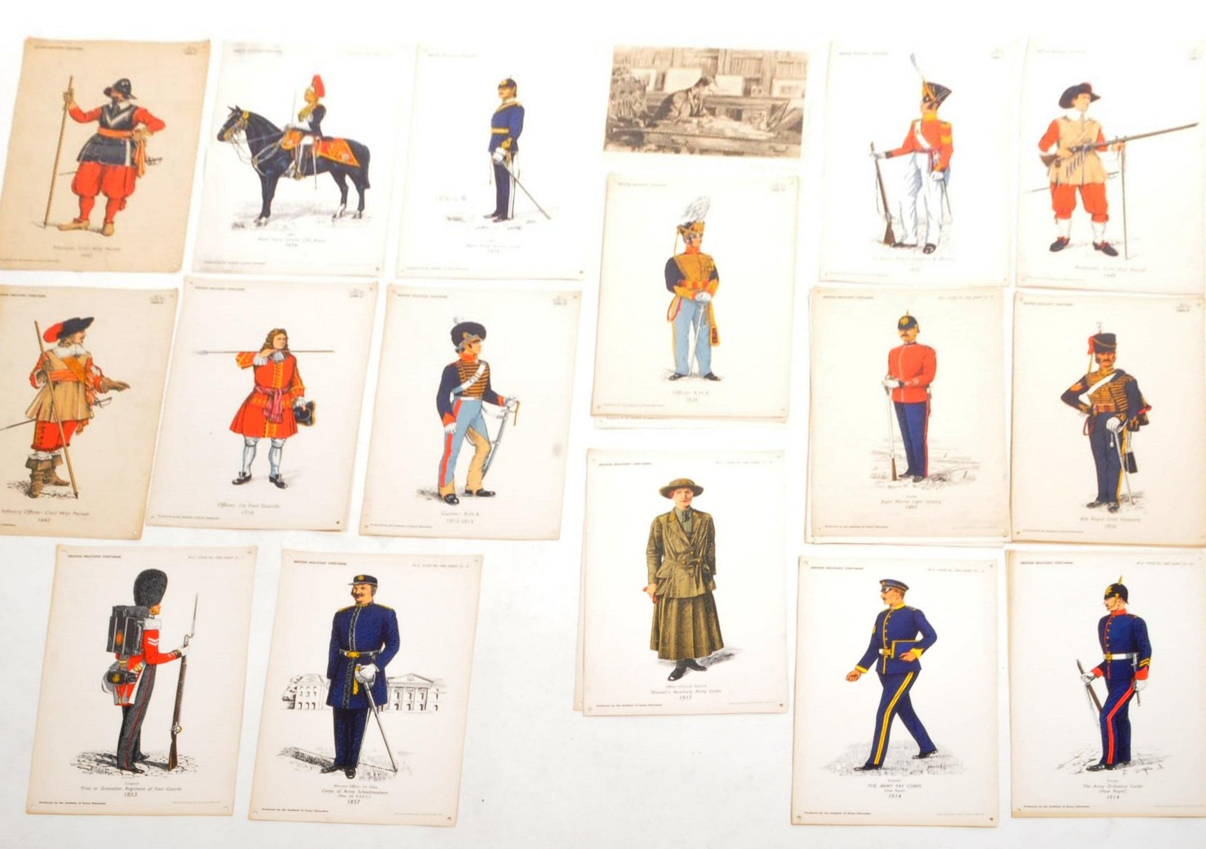 BRITISH MILITARY UNIFORMS - ARMY EDUCATION PRINTS