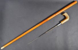 20TH CENTURY GENTLEMANS SWORD STICK