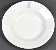 WWII SECOND WORLD WAR NAZI OFFICER MESS DINNER PLATE