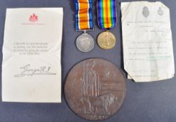 WWI FIRST WORLD WAR MEDAL GROUP - KIA BATTLE OF MENIN ROAD RIDGE