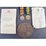 WWI FIRST WORLD WAR MEDAL GROUP - KIA BATTLE OF MENIN ROAD RIDGE