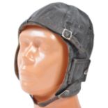 ORIGINAL WWII ERA AVIATION PILOT LEATHER FLYING HELMET