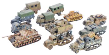 COLLECTION OF VINTAGE PLASTIC MODELS OF GERMAN MILITARY INTEREST