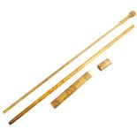20TH CENTURY MALAYSIAN BAMBOO BLOW PIPE WITH QUIVER & DARTS