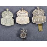 WWII SECOND WORLD WAR AIR RAID PRECAUTIONS CAP BADGES