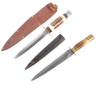 TWO WWII SECOND WORLD WAR INTEREST BRITISH FIGHTING KNIVES