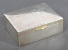 EDWARDIAN 16TH LANCERS ANGLO-INDIAN WAR HALLMARKED SILVER PRESENTATION BOX