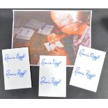 THE GREAT TRAIN ROBBERY - RONNIE BIGGS - SIGNED WHITE CARDS