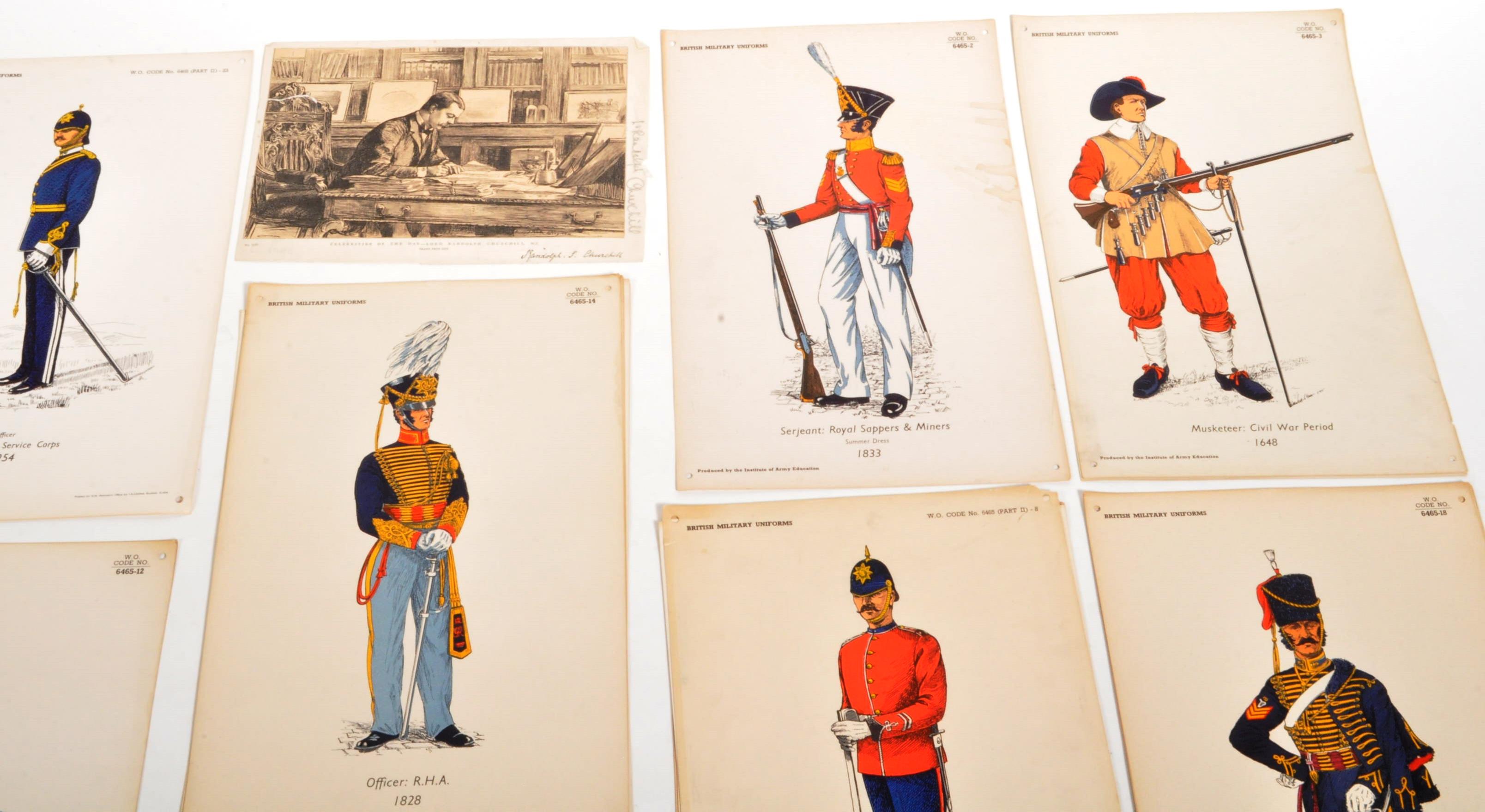 BRITISH MILITARY UNIFORMS - ARMY EDUCATION PRINTS - Image 4 of 8