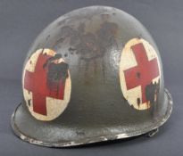 WWII SECOND WORLD WAR UNITED STATES ARMY M1 MEDICS HELMET