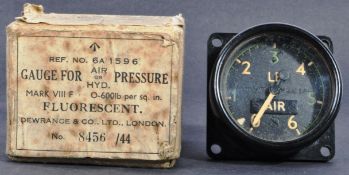 WWII LANCASTER BOMBER AIR PRESSURE GAUGE BY DEWRANCE