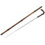 MASONIC GENTLEMANS SWORD STICK WITH CONCEALED BLADE