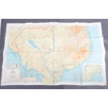 ORIGINAL WWII RAF ROYAL AIR FORCE / MILITARY SILK ESCAPE MAP