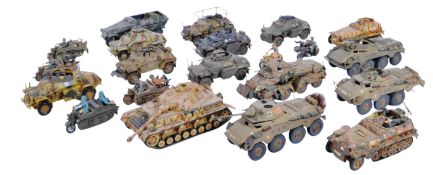 COLLECTION OF VINTAGE PLASTIC MODEL GERMAN MILITARY TANKS