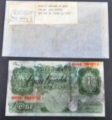 THE GREAT TRAIN ROBBERY - ORIGINAL £1 NOTE FROM THE ROBBERY