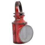 VINTAGE LMS RAILWAY RED HANDLAMP / PLATFORM LAMP