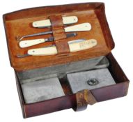 19TH CENTURY SOLDIER'S / GENTLEMEN'S SHAVING GROOMING SET