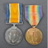 WWI FIRST WORLD WAR MEDAL PAIR - PAYMASTER SUB LIEUTENANT - ROYAL NAVY