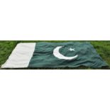 LARGE WWII SECOND WORLD WAR PERIOD PAKISTANI ENSIGN FLAG