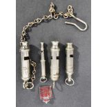 COLLECTION OF ASSORTED WWII SECOND WORLD WAR ARP WHISTLES