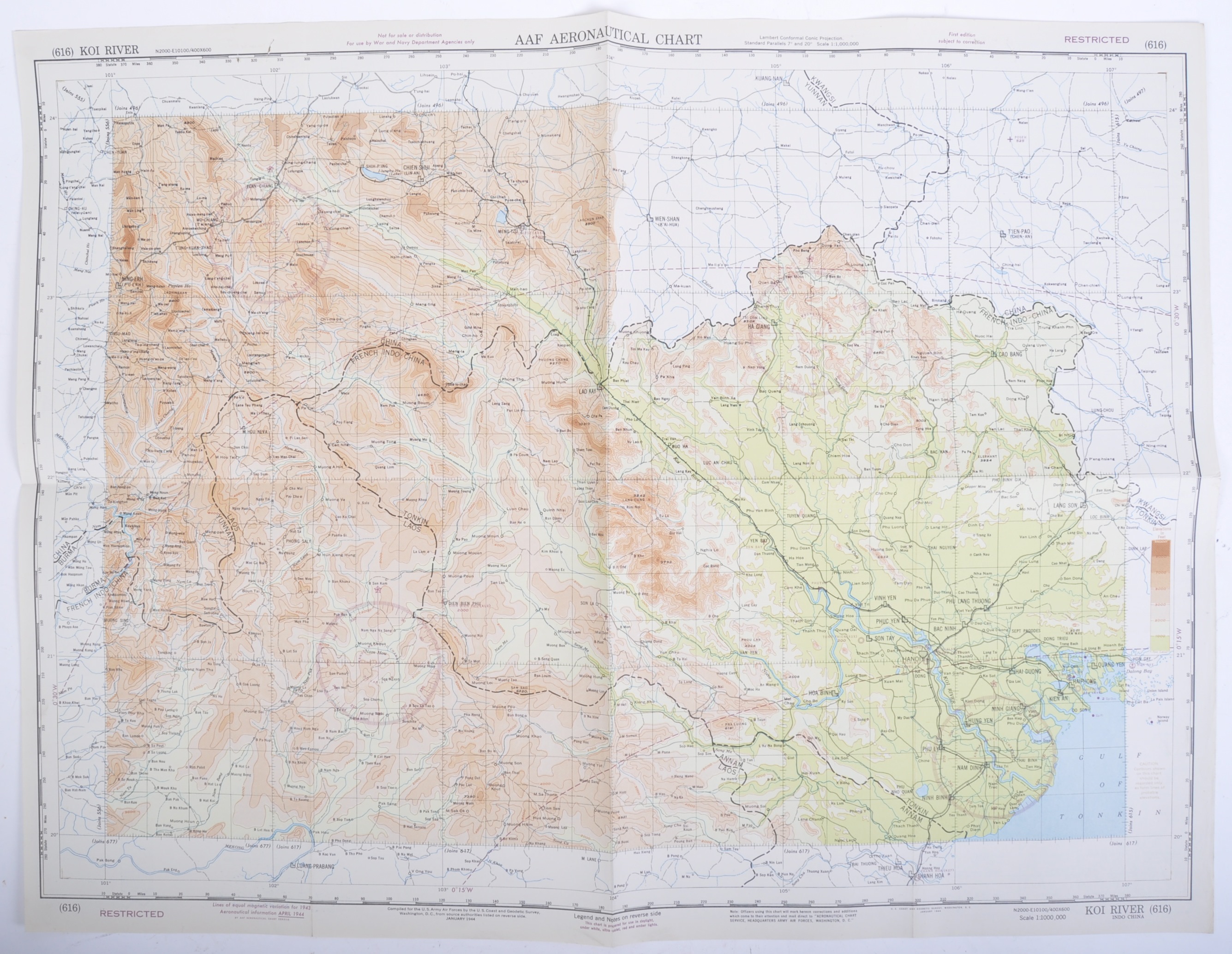 COLLECTION OF ORIGINAL WWII SECOND WORLD WAR US MAPS - Image 5 of 6