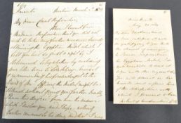 SOMERSET, FITZROY - 1ST BARON RAGLAN - HANDWRITTEN LETTER