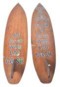 VINTAGE 1970'S SURFBOARD CARNIVAL ADVERTISING SIGNS