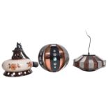 COLLECTION OF RETRO VINTAGE CEILING LAMPS