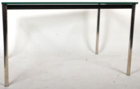 MANNER OF LE CORBUSIER - LC10 - CHROME AND GLASS DINING TABLE