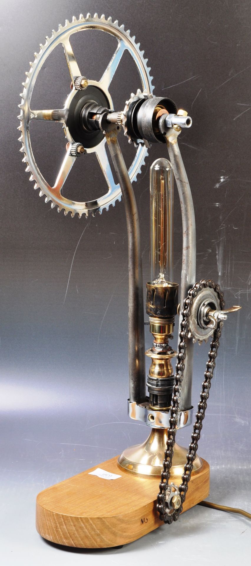 STEAMPUNK BICYCLE PART RETRO DESK LAMP - Bild 2 aus 8