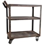 1950'S INDUSTRIAL FACTORY THREE TIER TROLLEY