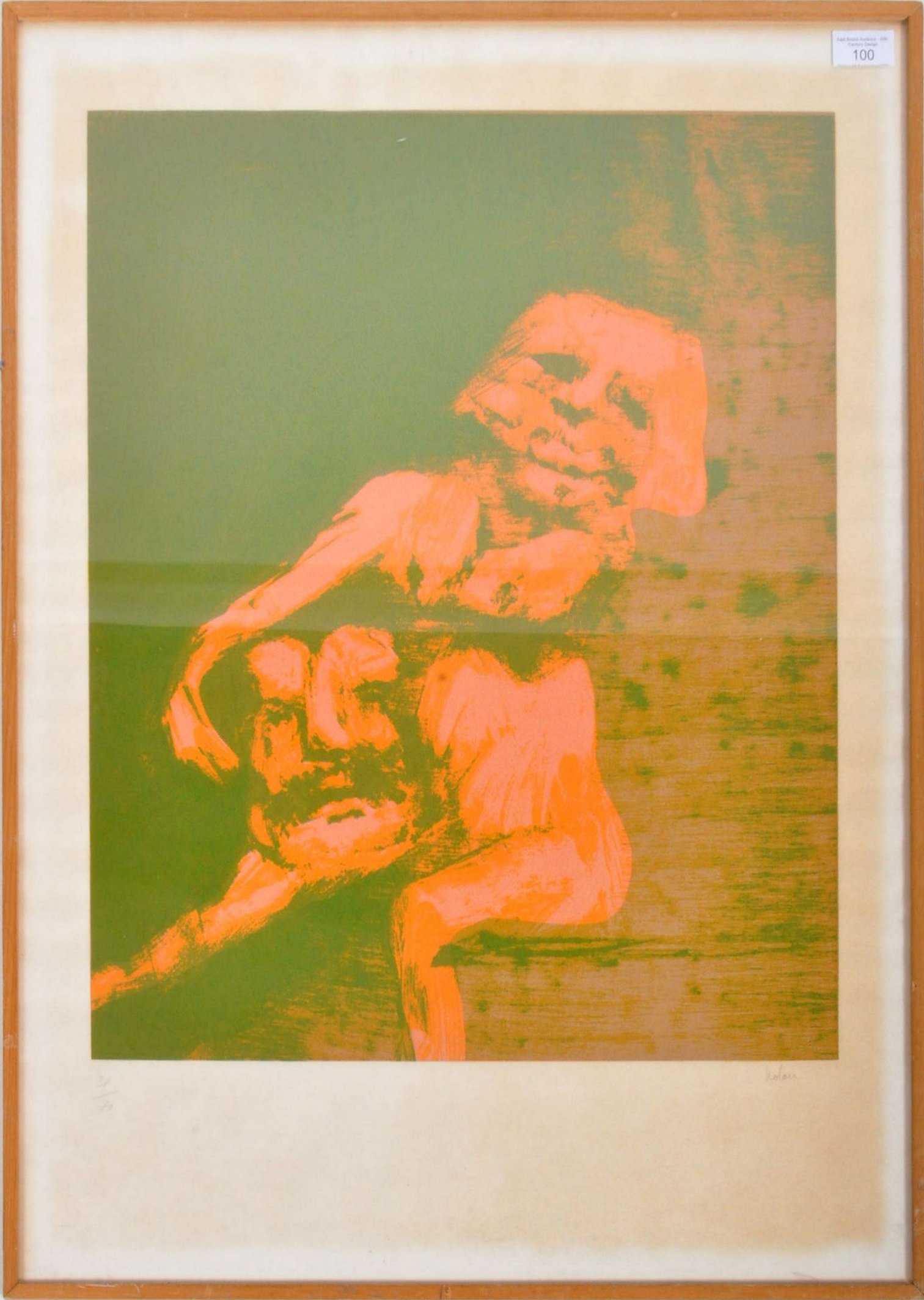 SIR SIDNEY NOLAN - MID CENTURY SILK SCREEN PRINT SIGNED AND NUMBERED