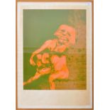 SIR SIDNEY NOLAN - MID CENTURY SILK SCREEN PRINT SIGNED AND NUMBERED