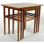 MID CENTURY DANISH TEAK WOOD NEST OF TABLES