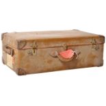 EARLY 20TH CENTURY LEATHER ORIENT MAKE LUGGAGE SUITCASE