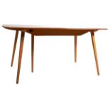 ERCOL GRAND PLANK EXTENDING BEECH AND ELM DINING TABLE