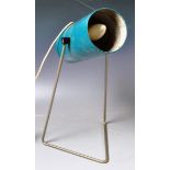 RETRO VINTAGE 1960'S BLUE CYLINDRICAL DESK LAMP