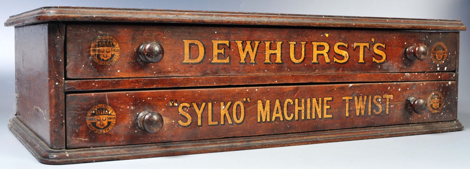 DEWHURST SYLKO - ADVERTISING TABLETOP RETAILERS STORAGE CHEST - Image 2 of 10