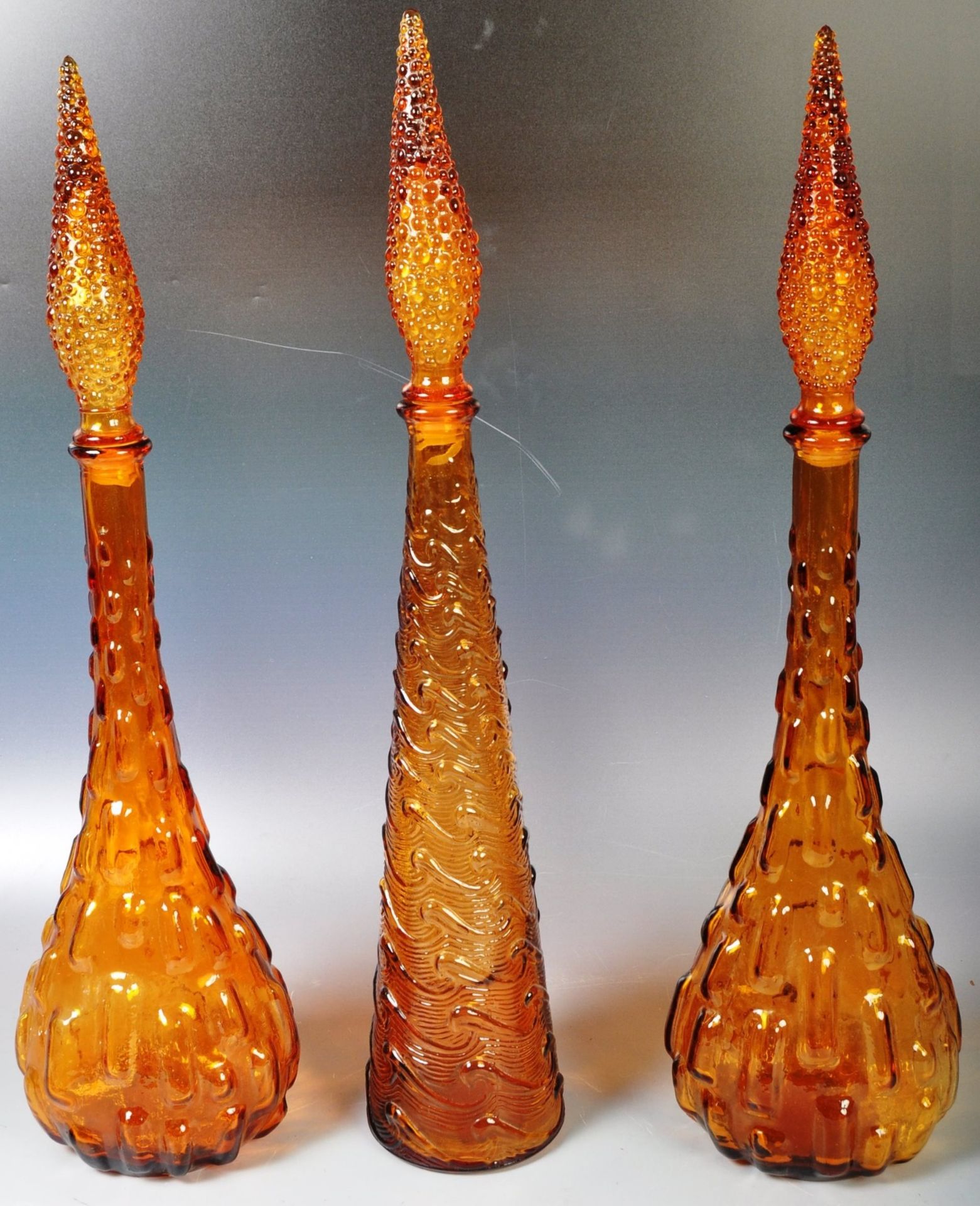 EMPOLI GLASS - COLLECTION OF THREE GENIE BOTTLES