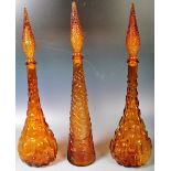 EMPOLI GLASS - COLLECTION OF THREE GENIE BOTTLES