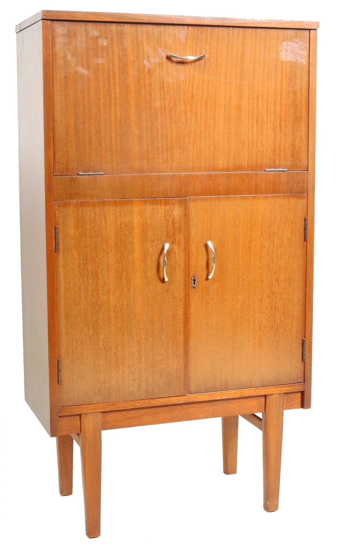 1960'S RETRO VINTAGE TEAK WOOD COCKTAIL CABINET