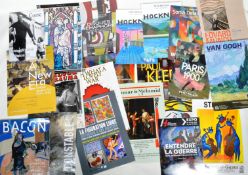 LARGE COLLECTION OF VARIOUS ART PROMOTIONAL EXHIBITION POSTERS