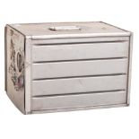 ORIGINAL RETRO ALUMINIUM AEROPLANE METAL STORAGE CABINET