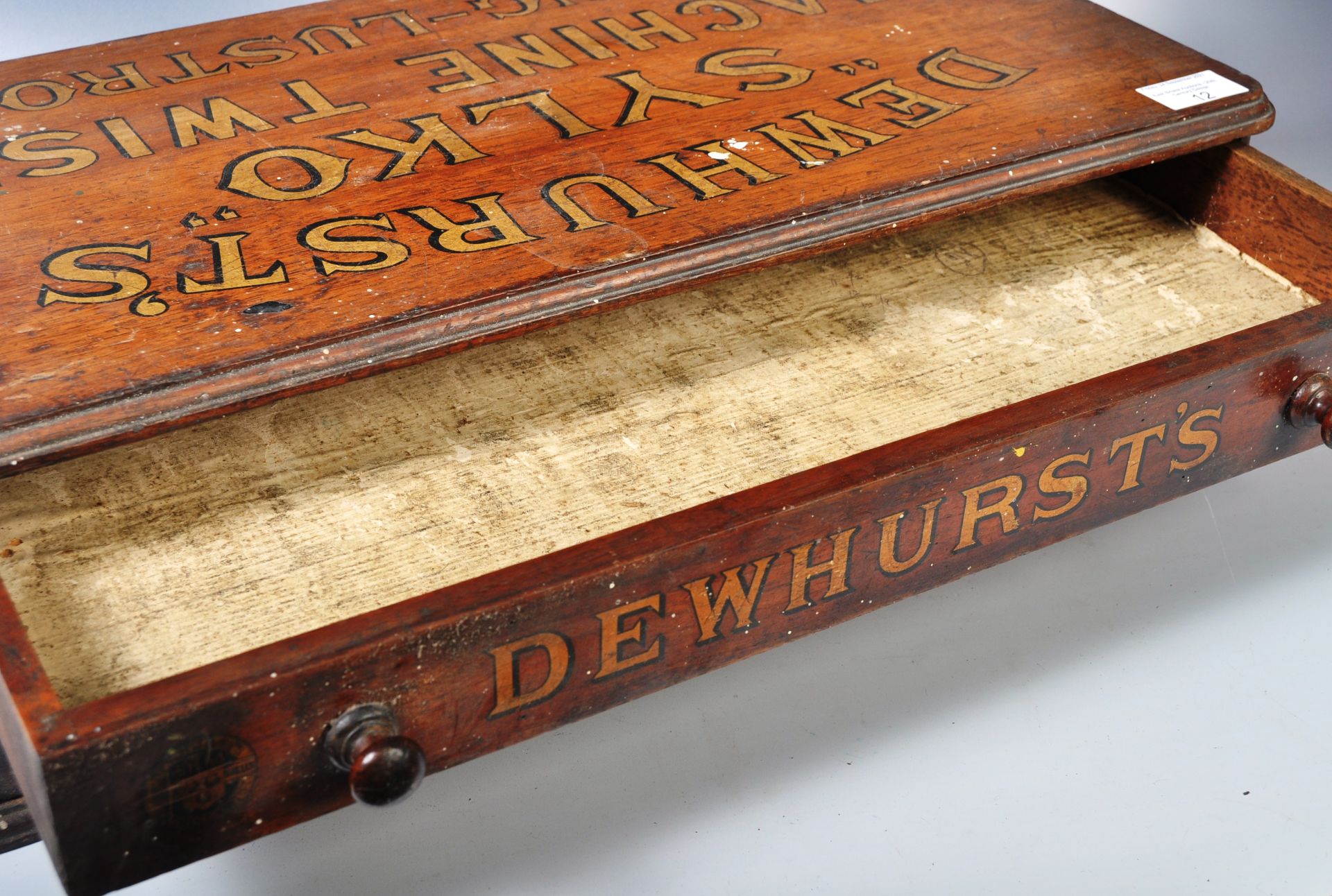 DEWHURST SYLKO - ADVERTISING TABLETOP RETAILERS STORAGE CHEST - Image 7 of 10